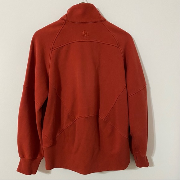 ✨SOLD✨RARE Lululemon Scuba Oversized Full Zip Funnel Neck Cayenne - Picture 3 of 11